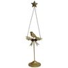 LVD Metal Bird Stand Christmas Decoration Home/Room Tabletop Decor 41cm Gold