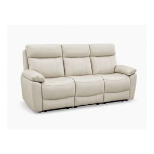 3 Seater Top Grain Leather Electric Recliner Sofa