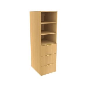 Lugna 1536 x 450 x 580mm Sand 2 Adjustable Shelf 3 Drawer Storage Cabinet