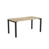 Olg Axis Single Black Frame New Oak Ravine Top Scallop Office Desk L1500mm X W750mm