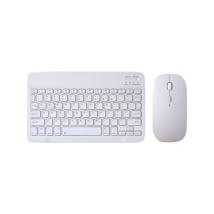 Orotec Portable Bt Slim Wireless Keyboard + Mouse 2-in-1 Combo White
