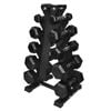 1kg - 5kg 5 Pairs TOTAL 30KG Hex Rubber Dumbell Weight Set with A-Shape Rack