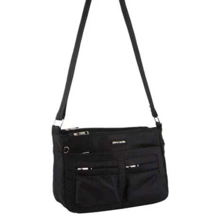 Pierre Cardin Nylon Anti-theft Cross Body Bag Black 30x11x20cm