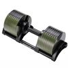 Powertrain Eon 45kg Adjustable Dumbbell Fast Dial Selector 5-45kg Home Gym Strength Training Free Weight - Green