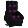 vidaXL Stand up Massage Recliner Chair Office Armchair Single Sofa Black Fabric