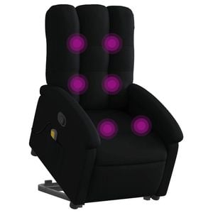 vidaXL Stand up Massage Recliner Chair Office Armchair Single Sofa Black Fabric