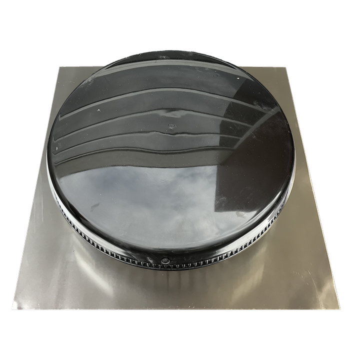 EzyLite 300mm Static Roof Vent BLACK Dome