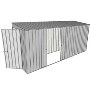 Build-A-Shed 1.2 x 4.5 x 2.0m Skillion Double Sliding Side Door Shed - Zinc