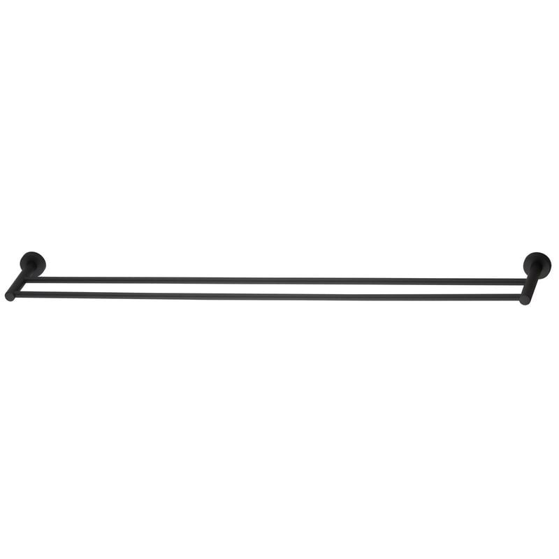 Resonance 935mm Matte Black Double Towel Rail