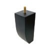 Adoored 60 x 150mm Curved Wooden Black Furniture Leg