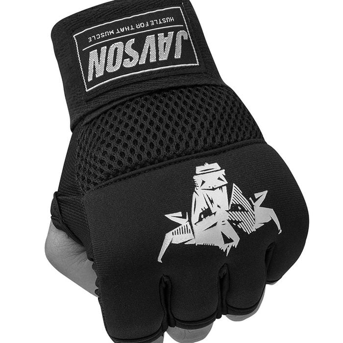 Boxing Inner Gloves Gel Padded Bandages Quick Hand Wraps by Javson - Black S/M