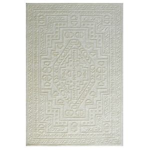 Contemporary Handwoven Wool Rug-Heritage 6370-Ivory-160x230cm