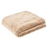 J.Elliot 450gsm Solid Faux Mink Blanket Natural