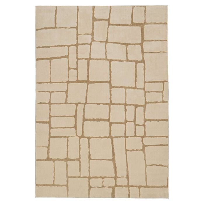 Loopsie-290cm X 200cm-gharda Textured Abstract Beige Washable Rug