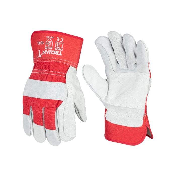 Trojan Extra Large Leather Double Palm Riggers Gloves