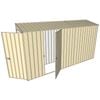 Build-a-Shed 0.8 x 3.7 x 2m Skillion Single Hinged Door Shed with Single Hinged Side Door - Cream