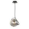 Telbix Bondi Modern Pendant Hanging Lamp Light Glass Metal Black Smoke