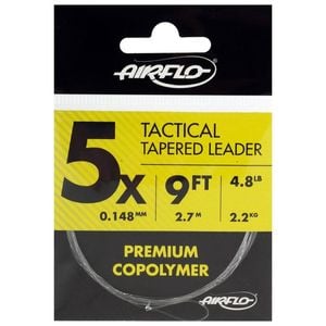 Airflo Tactical CoPolymer Tapered 9ft Fly Fishing Leader 5X  4.8lb