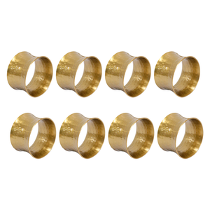 8pk Lvd Decorative Metal Napkin Ring Home Kitchen Table Decor Gold 5x5x3cm