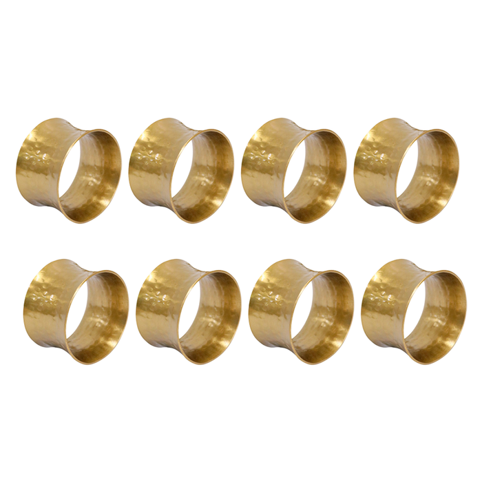 8pk Lvd Decorative Metal Napkin Ring Home Kitchen Table Decor Gold 5x5x3cm