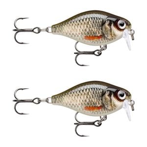 2x Rapala 3.5cm X Light Crank Shallow Run Crankbait Fishing Lures - Roach
