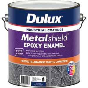 Dulux 4L Metalshield Epoxy Enamel Gloss Paint Ultra Deep - 4L