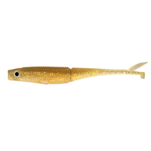 Daiwa BaitJunkie 3.95" Flick Soft Plastic Fishing Lure Oil Flash UV