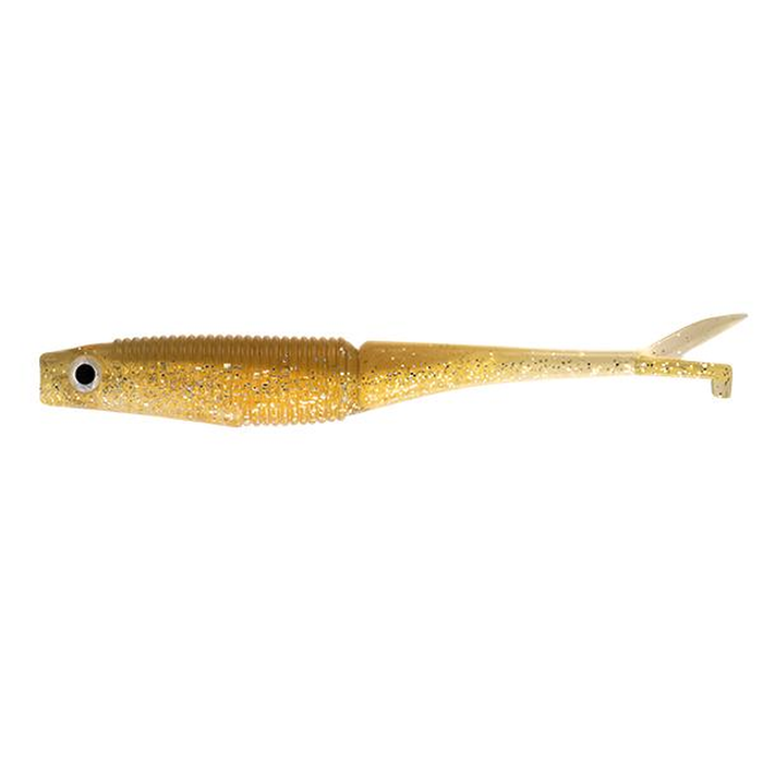 Daiwa BaitJunkie 3.95" Flick Soft Plastic Fishing Lure Oil Flash UV