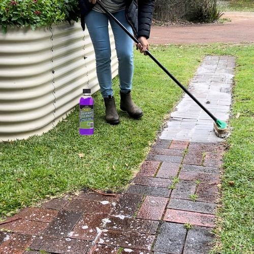 Remove
  dirt, moss, mould, oil and grease from concrete and pavers with DIGGERS™
  0379466 water based Driveway Cleanup.