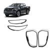 Matte Black Headlight & Taillight Covers For Mazda Bt-50 2020-2024