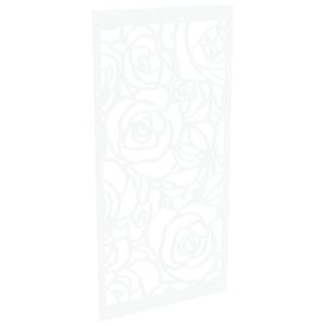 ProtectorAl 300-1200 x 1201-2400mm Pearl White Roses Unframed Solid Aluminium Decorative Panel