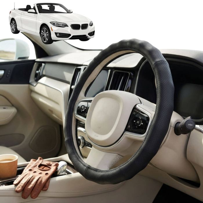 Australian Goose Steering Wheel Cover for BMW 2 Series 2014 - 2021 (F22 F23) Circle Black