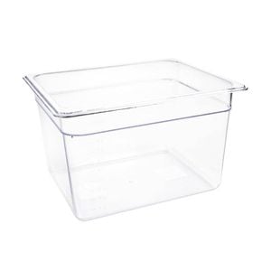 Vogue Polycarbonate Gastronorm Container Gn 1/2 Clear Food Storage 200mm 10.8l