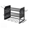 Levede Tool Storage Wall Mounted Tool Organiser Steel 3-Tier Rack Garage Black