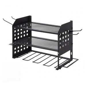 Levede Tool Storage Wall Mounted Tool Organiser Steel 3-Tier Rack Garage Black