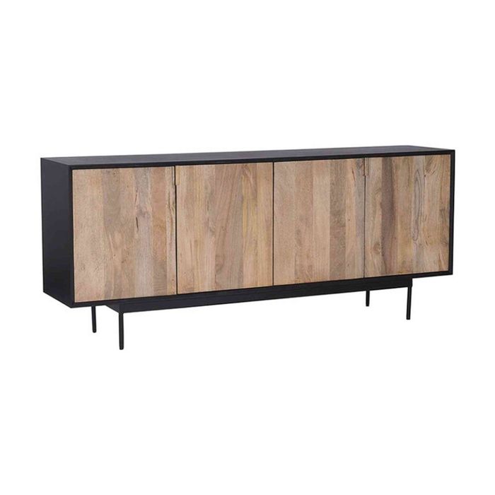 RADLEY 180cm Sideboard Solid Mango Wood Modern Furniture - Natural & Black