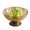 Catzon Aesthetic Fruit Bowl with Draining Hole Ideal for Veggie Snack-Tea Color