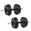 vidaXL Dumbbell with Plates 40 kg Barbell Fitness Training Exercise Equipment