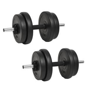 vidaXL Dumbbell with Plates 40 kg Barbell Fitness Training Exercise Equipment