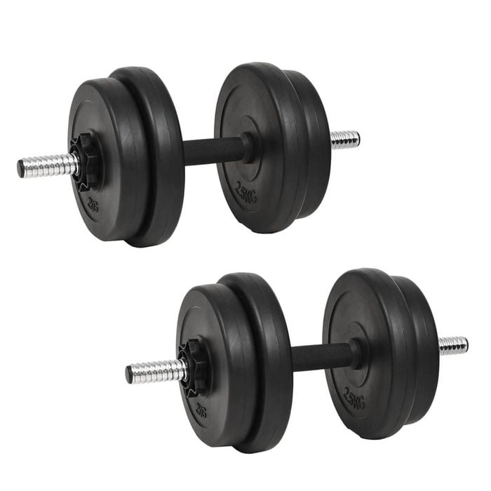 vidaXL Dumbbell with Plates 40 kg Barbell Fitness Training Exercise Equipment
