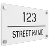 ProtectorAl 380 x 220mm Satin White ACM Cut Through Custom House Sign