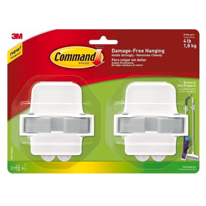 Command 1.8kg Broom Gripper - 2 Pack