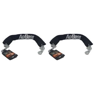 2PK AgBoss Dog Ute/Car Heavy Duty Chain With Snap Hooks Black 4x500mm