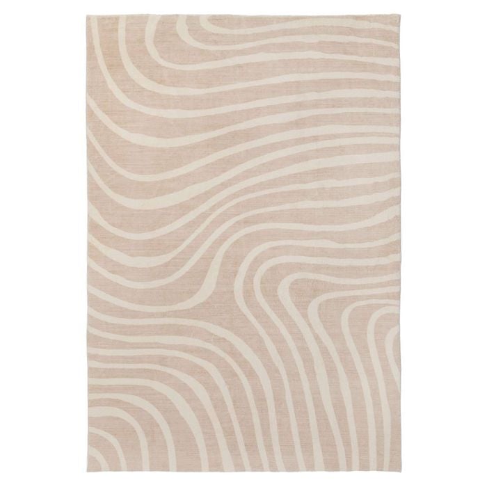 Loopsie-180cm X 120cm-glis Ivory And Beige Lines Washable Rug