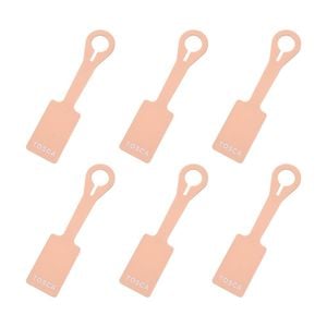 6PK Tosca Silicone Travel Luggage Suitcase Bag Tag Peach