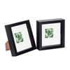 Nicola Spring 2 Piece 6 X 6 3d Shadow Box Photo Frame Set - Craft Display Picture Frame With 2 X 2 Mount - Black