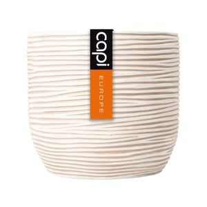 Capi 18 x 16cm Ivory Rib Indoor Plant Pot