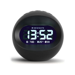 Newgate Centre Of The Earth Lcd Alarm Clock Black