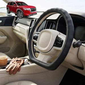 Australian Goose Steering Wheel Cover for Nissan Pathfinder 2022 - Current (8 seater (R53)) D-shape Black