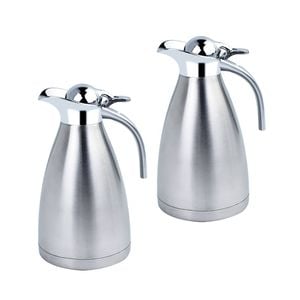 SOGA 2X 1.5L Silver 3-Layer Inner Stainless Steel Vacuum Insulated